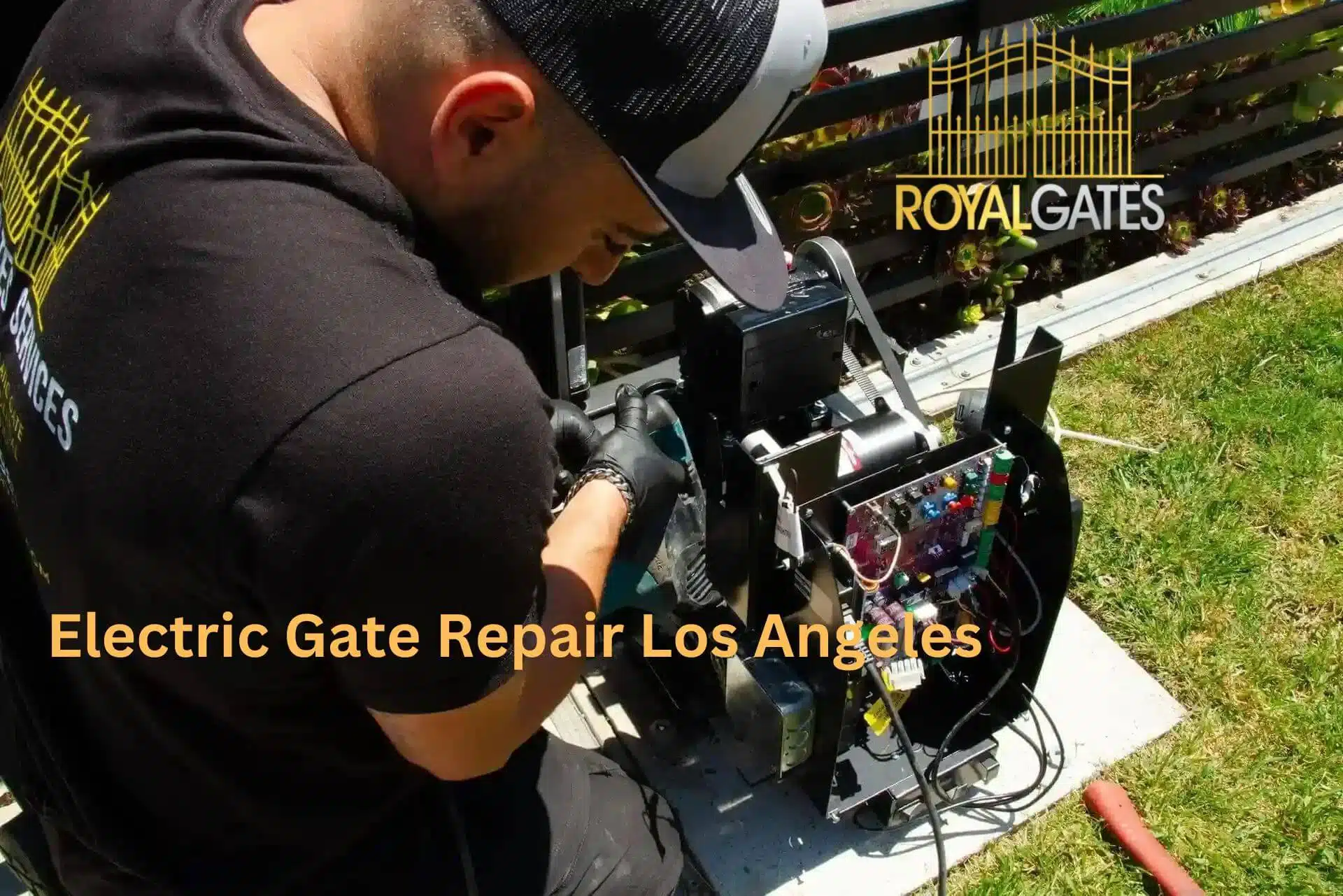 Electric gate installed by Royal Gate Services in Los Angeles