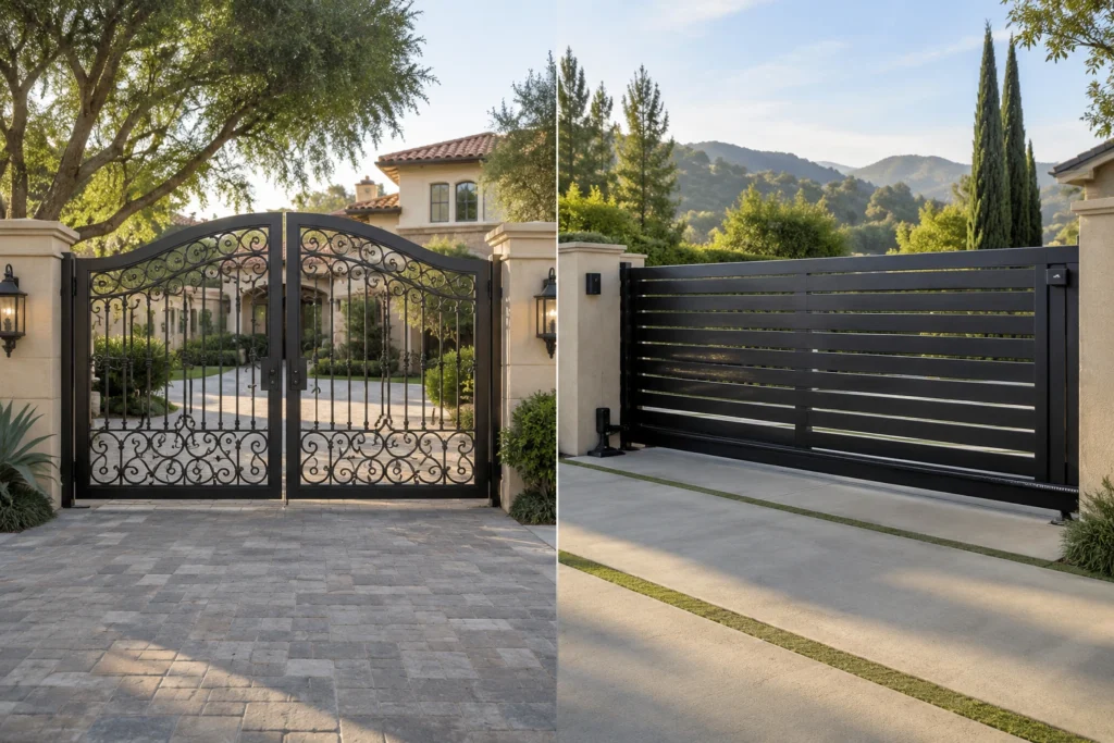 Swing Gate vs Sliding Gate Calabasas