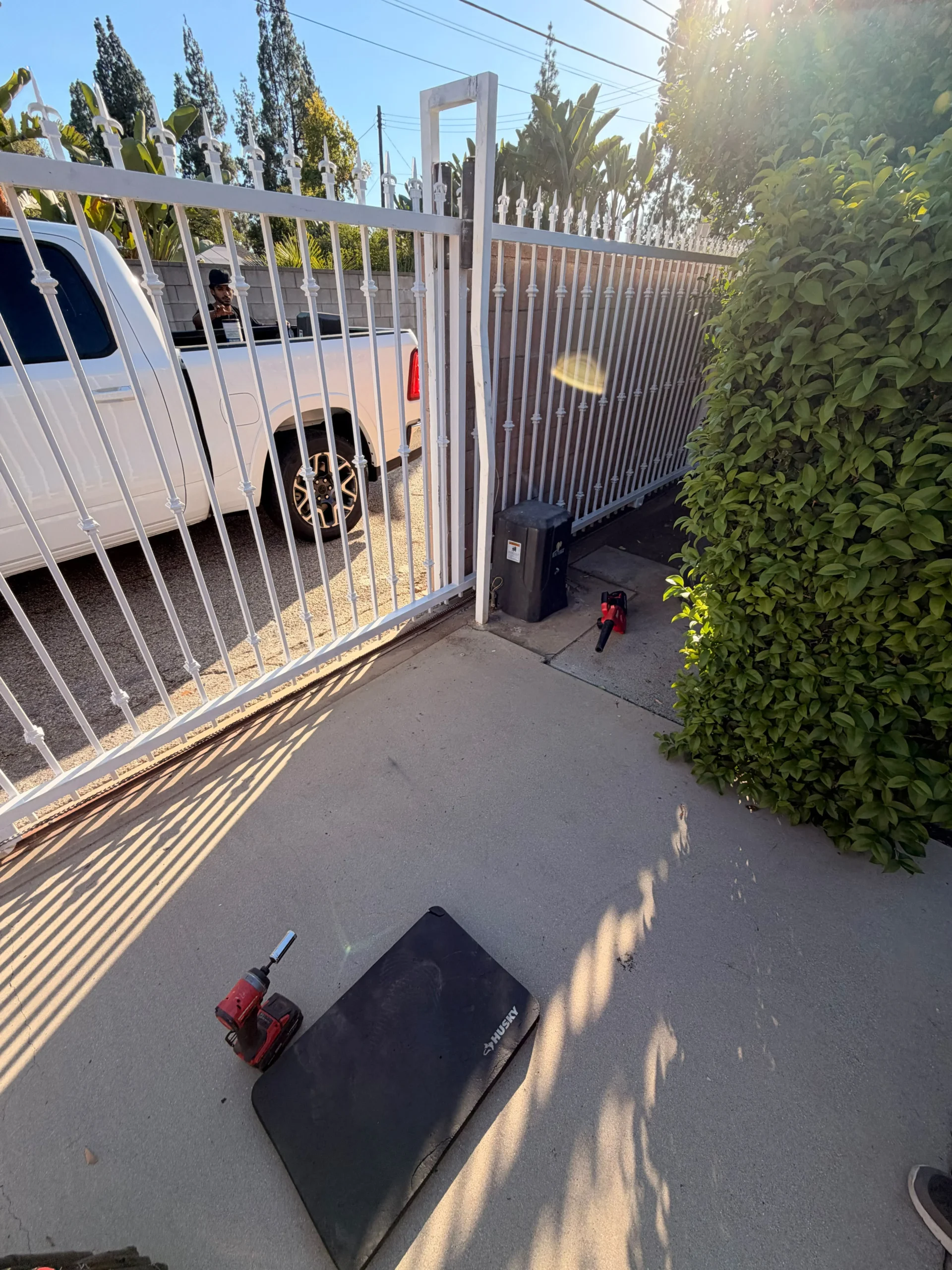 Royal Gate Services technician at work, one of the trusted electric gate repair companies in Los Angeles